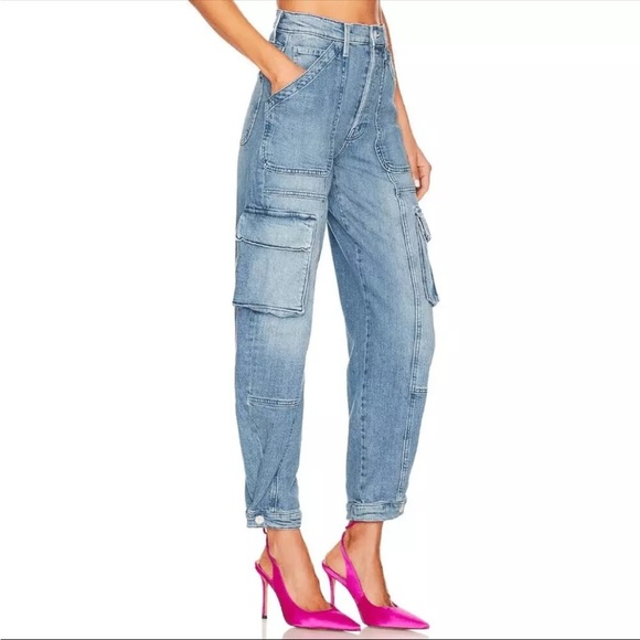 Mother the Curbside Cargo Flood Jeans in Herbal Remedy 29 - Picture 5 of 12